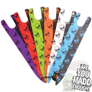 MADD SKULLS SHOCK TAPE - PURPLE/BLACK inc STICKERS