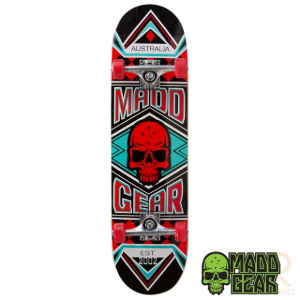 MADD GEAR PRO SKATEBOARD - JEST RED / TURQUIOSE