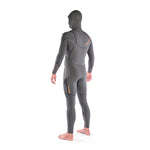 Dakine Mens Cyclone Chest Zip Hooded 4/3mm Full Wetsuit (Graphite / Orange)