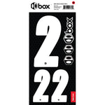 Two Number Sticker Kits - White