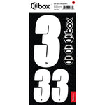 Two Number Sticker Kits - White