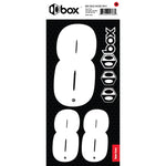 Two Number Sticker Kits - White