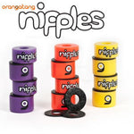 ORANGATANG NIPPLES, DOUBLE BARREL, ORANGE SOFT (Set of 4)