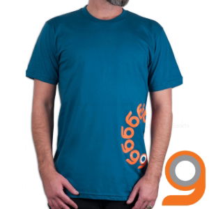ORANGATANG LOGO T-SHIRT, BLUE - LARGE