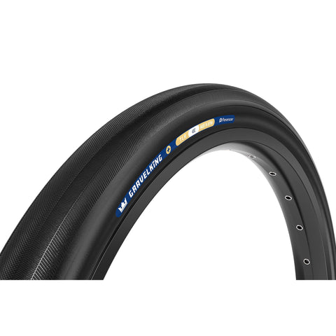 Panaracer TLR GravelKing Slick Plus TLR Gravel Tyre: BLACK/BLACK 700X30C