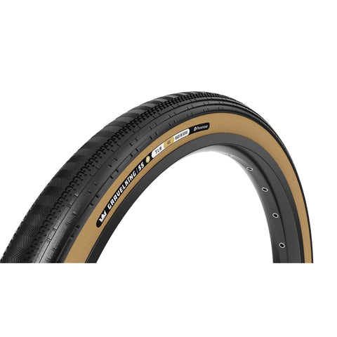 Panaracer TLR GravelKing SS R-Line TLR Gravel Tyre: BLACK/AMBER 700X40C