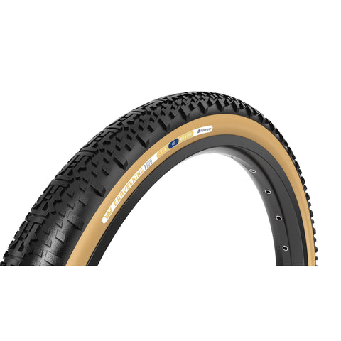 Panaracer TLR GravelKing X1 TLR Gravel Tyre: BLACK/BROWN 700X50C