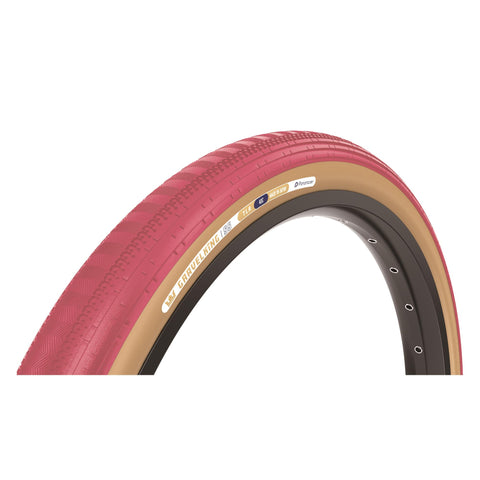Panaracer GravelKing SS Colour Edition 2025 TLR Gravel Tyre: CRANBERRY/BROWN 700X45C