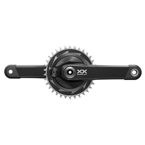 SRAM CRANKSET POWERMETER XXSL EAGLE SPIDER Q174 55MM CHAINLINE DUB BLACK 34T T-TYPE (BB NOT INCLUDED) 2022: BLACK 165MM