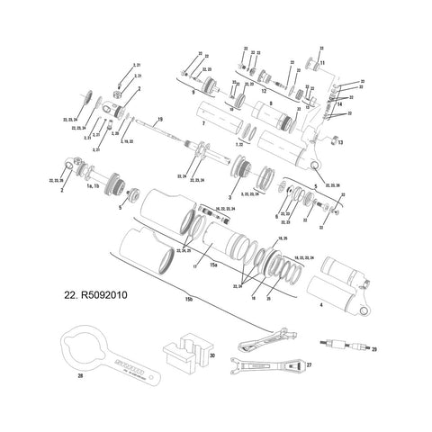 RockShox Spare - Rear Shock Service Kit Full - 2011 Vivid Air: