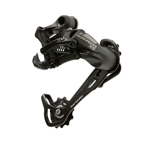 SRAM X5 REAR DERAILLEUR - (10SPD) - LONG CAGE - BLACK: BLACK 10SPD LONG