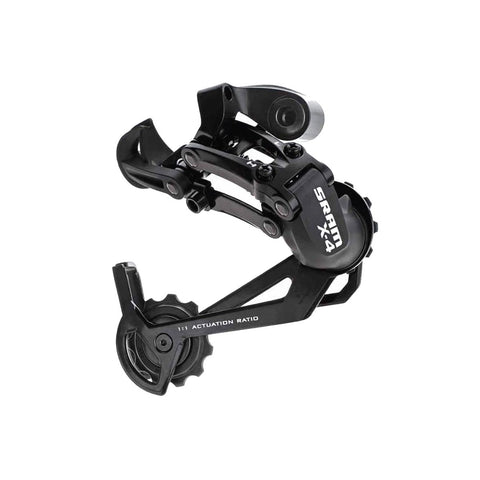 SRAM X4 Rear Derailleur: BLACK 7/8/9 SPD LONG CAGE
