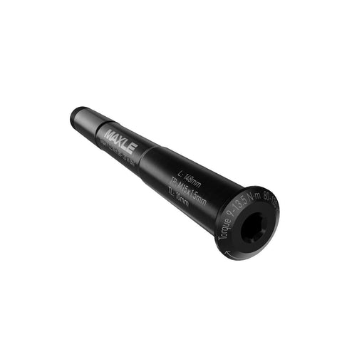 SRAM Axle Maxle Stealth Front, 12x100, Length 118.5mm, Thread Length 9mm, Thread Pitch M12X1.5 - Road Forks: BLACK 12X100MM