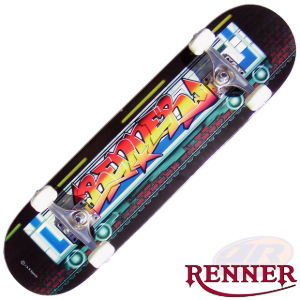 RENNER B inc ABEC 7 & POLISHED TRUCKS - B22 Graffiti on the Tube