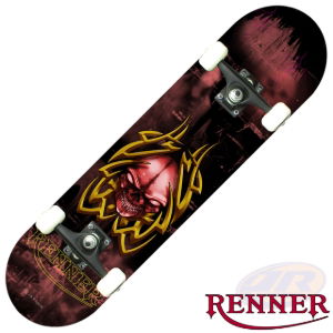 RENNER B inc ABEC 7 & BLACK TRUCKS - B23 Tribal Skull