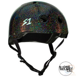 S1 LIFER HELMET - BLACK GLOSS GLITTER - MED 21.5" (54.6cm)