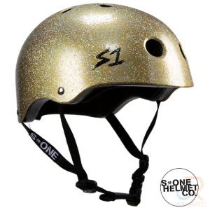 S1 LIFER HELMET - DOUBLE GOLD GLITTER - XL 22.5" (57.2cm)