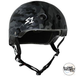 S1 LIFER HELMET - MATT BLACK CAMO - SML 21" (53.3cm)