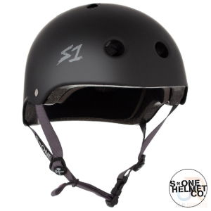 S1 LIFER HELMET - MATT BLK/GREY STRAP - SML 21" (53.3cm)