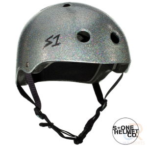 S1 LIFER HELMET - SILVER GLOSS GLITTER - MED 21.5" (54.6cm)