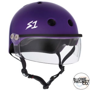 S1 LIFER VISOR HELMET - MATT PURPLE. LGE 22" (55.9cm)