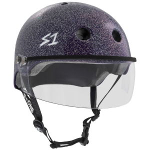 S1 LIFER VISOR HELMET - PURPLE GLITTER - LGE 22" (55.9cm)