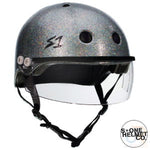 S1 LIFER VISOR HELMET - SILVER GLITTER. MED 21.5" (54.6cm)