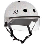 S1 LIFER VISOR HELMET - WHITE GLITTER. MED 21.5" (54.6cm)