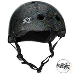 S1 MEGA LIFER HELMET - BLACK GLOSS GLITTER MED 23.5" (59.7cm