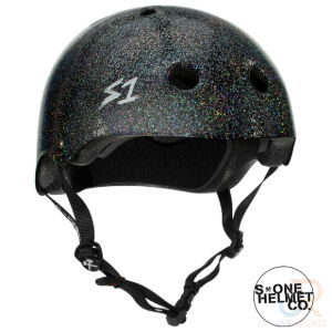 S1 MEGA LIFER HELMET - BLACK GLOSS GLITTER SML 23" (58.4cm)