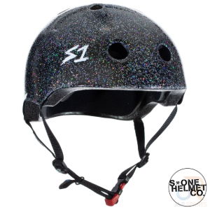 S1 MINI LIFER HELMET - BLK GLOSS GLITTER - LGE 20" (50.8cm)