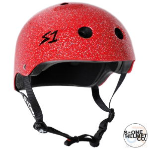 S1 LIFER HELMET - RED GLOSS GLITTER - MED 21.5" (54.6cm)