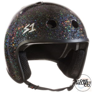 S1 RETRO LIFER HELMET - BLACK GLITTER - XL 22.5" (57.1cm)