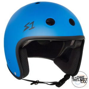 S1 RETRO LIFER HELMET - MATT CYAN - LGE 22" (55.8cm)