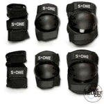 S1 STARTER PAD SET - KNEE/ELBOW/WRIST - BLACK - XSMALL