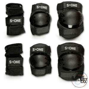 S1 STARTER PAD SET - KNEE/ELBOW/WRIST - BLACK - XSMALL