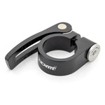 QR Seat ClampAlloy with QR lever.Black. 4 sizes. 45g