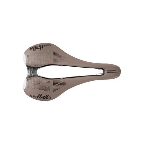 Selle Italia SLR Boost Gravel TI316 Superflow Saddle: MUD BROWN S3