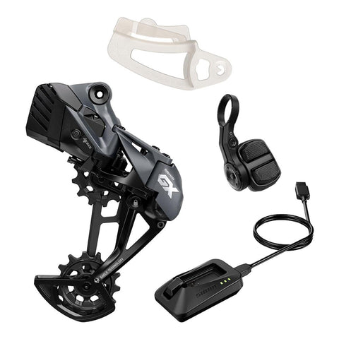 SRAM GX EAGLE AXS UPGRADE KIT (REAR DERAILLEUR WITH PROTECTOR, BATTERY, POD CONTROLLER W/INFINITE CLAMP, POWERLOCK, CHARGER/CORD, CHAIN GAP TOOL, SRAM MULTITOOL):