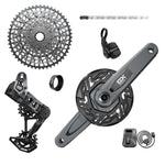 SRAM GX T-TYPE EAGLE E-MTB TRANSMISSION AXS GROUPSET (RD W/BATTERY/CHARGER/CORD, EC POD, FC GX BOSCH ISIS 160 W/CAP, CR T-TYPE 36T,CLIP-ON GUARD, CN 126L, CS XS-1275 10-52T):  160MM