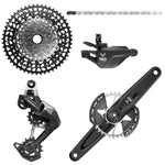 SRAM Eagle 90 DUB Groupset (Rear Der, Trigger Shifter w Clamp, Crankset DUB MTB Wide w DM 32t T-TYPE Chainring w/2 guards, GX T-Type chain 126l, CS XS-1275 BLK 10-52t):  175MM