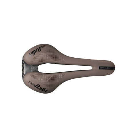 Selle Italia Flite Boost TI316 Superflow Gravel Saddle: MUD BROWN S3