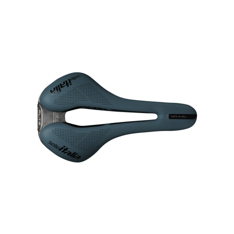 Selle Italia Flite Boost TI316 Superflow Gravel Saddle: BLUE GRANITE L3