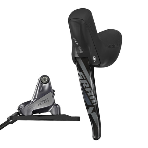 SRAM HYDRAULIC DISC BRAKE FORCE1 LEFT FRONT BRAKE 950MM W FLAT MOUNT HARDWARE (ROTOR & BRACKET SOLD SEPARATELY):  950MM