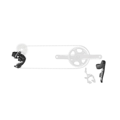 SRAM Red eTap AXS 1X D1 Electronic Rim Brake Groupset (Shifters, Rear Der and battery, Charger and cord, and Quick Start Guide): BLACK