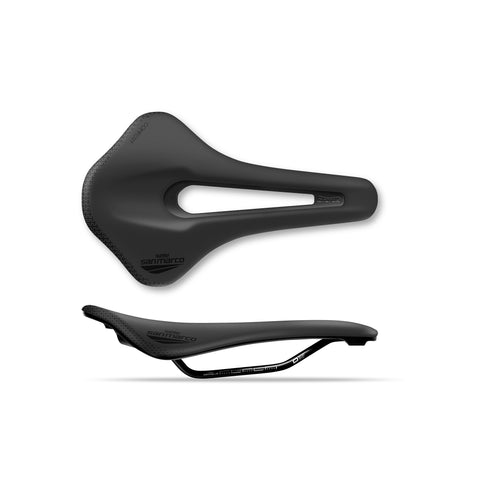 Selle San Marco Shortfit 2.0 Comfort Dynamic Saddle: BLACK/BLACK L3