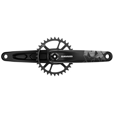 SRAM CRANK NX EAGLE BOOST 148 DUB 12S W DIRECT MOUNT 32T X-SYNC 2 STEEL CHAINRING BLACK (DUB CUPS/BEARINGS NOT INCLUDED): BLACK 165MM