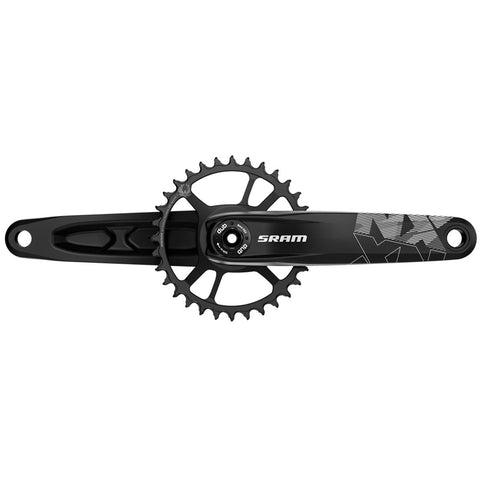 SRAM CRANK NX EAGLE DUB 12S W DIRECT MOUNT 32T X-SYNC 2 STEEL CHAINRING BLACK (DUB CUPS/BEARINGS NOT INCLUDED): BLACK 165MM