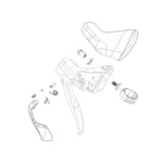 Sram Shifter Brake Hydraulic Piston Assembly Kit HRD/HRR Right Including Pistonstop Plate With Screw And Bleed Screw 1 Lever: