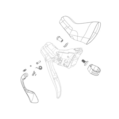 SRAM SHIFTER BRAKE HYDRAULIC PISTON ASSEMBLY KIT HRD/HRR RIGHT INCLUDING PISTONSTOP PLATE WITH SCREW AND BLEED SCREW 1 LEVER: